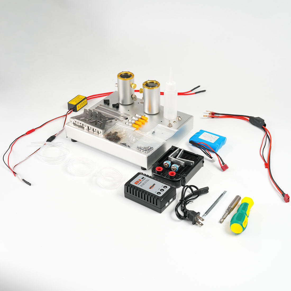 Modified One-Key-Start Starter Ignition Full Set with Base for TOYAN FS-L400BGC Engine Models - stirlingkit