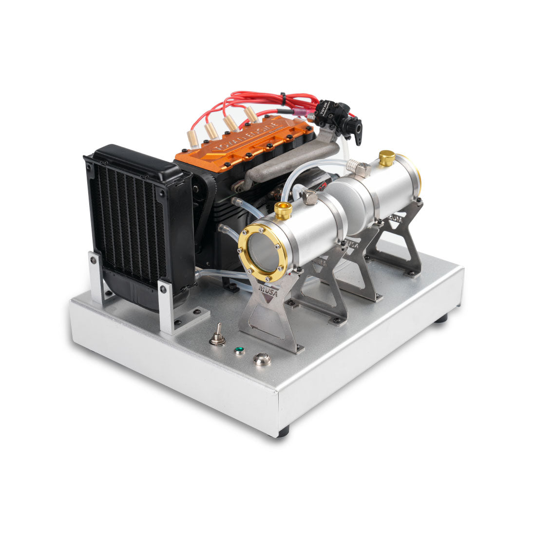 Modified One-Key-Start Starter Ignition Full Set with Base for TOYAN FS-L400BGC Engine Models - stirlingkit