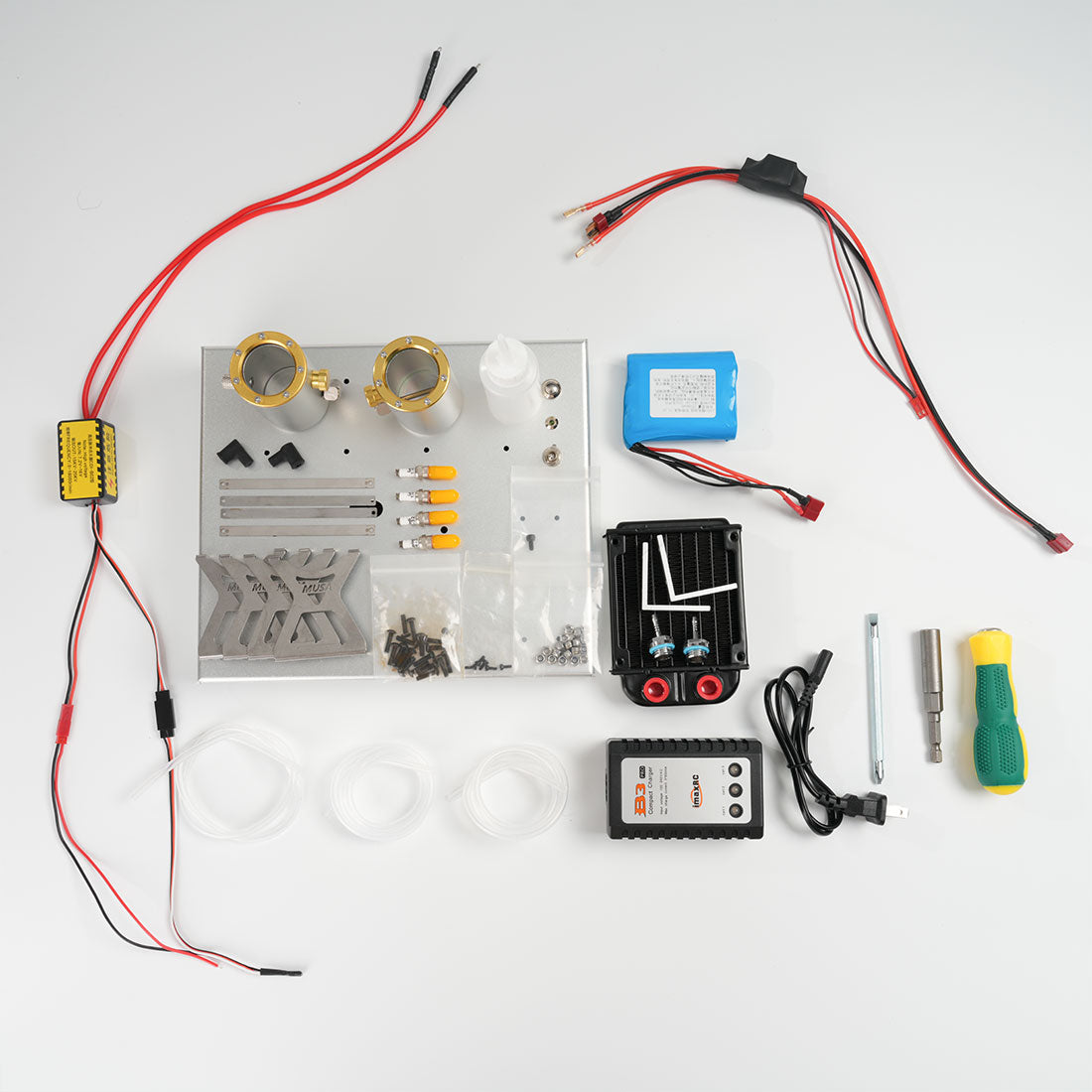 Modified One-Key-Start Starter Ignition Full Set with Base for TOYAN FS-L400BGC Engine Models - stirlingkit