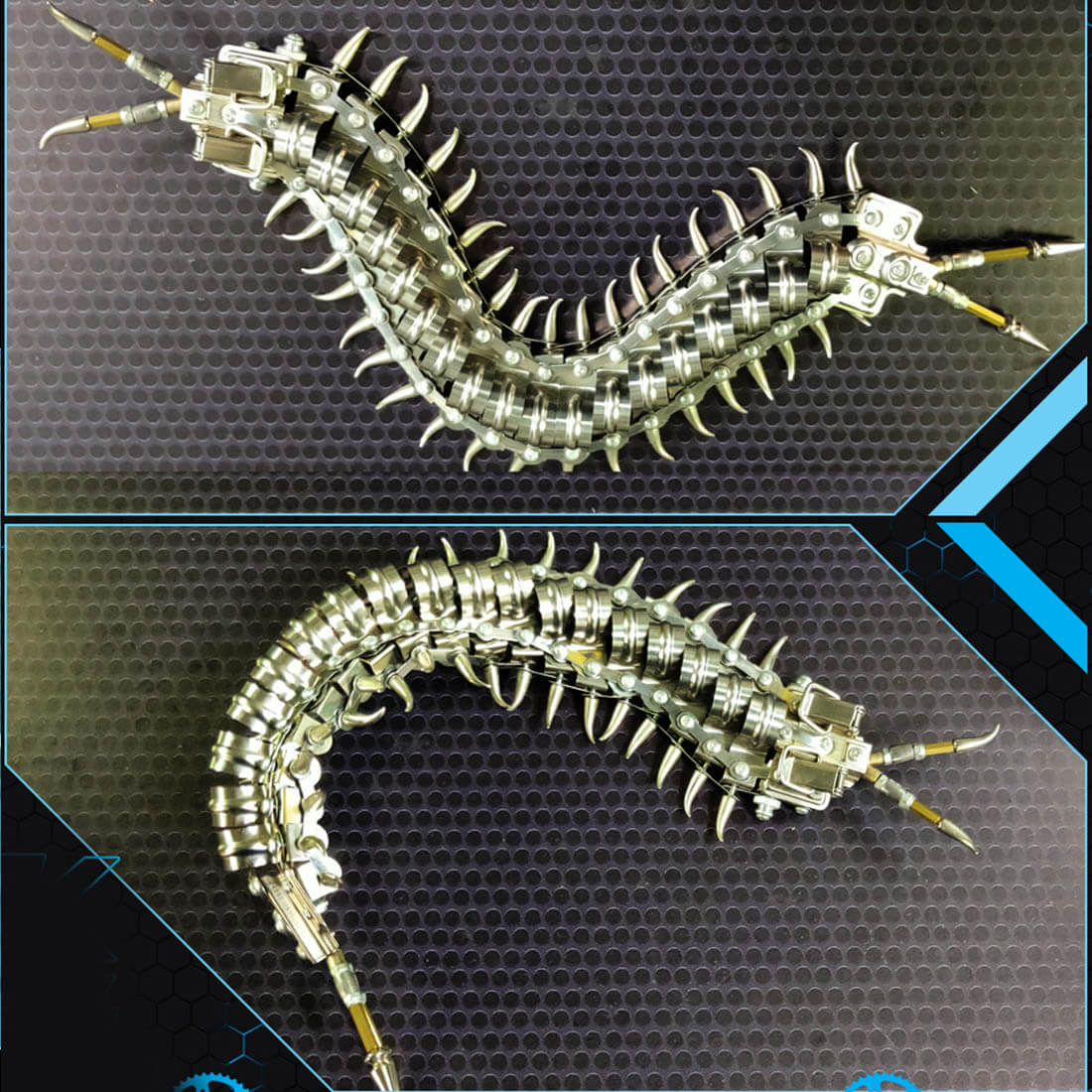 Movable Centipede 3D DIY Metal Assembly Model Building Kits - stirlingkit