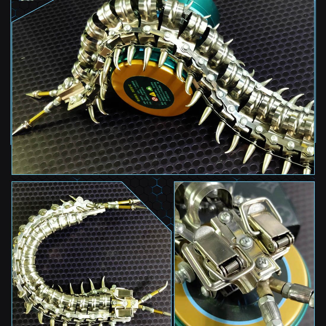 Movable Centipede 3D DIY Metal Assembly Model Building Kits - stirlingkit