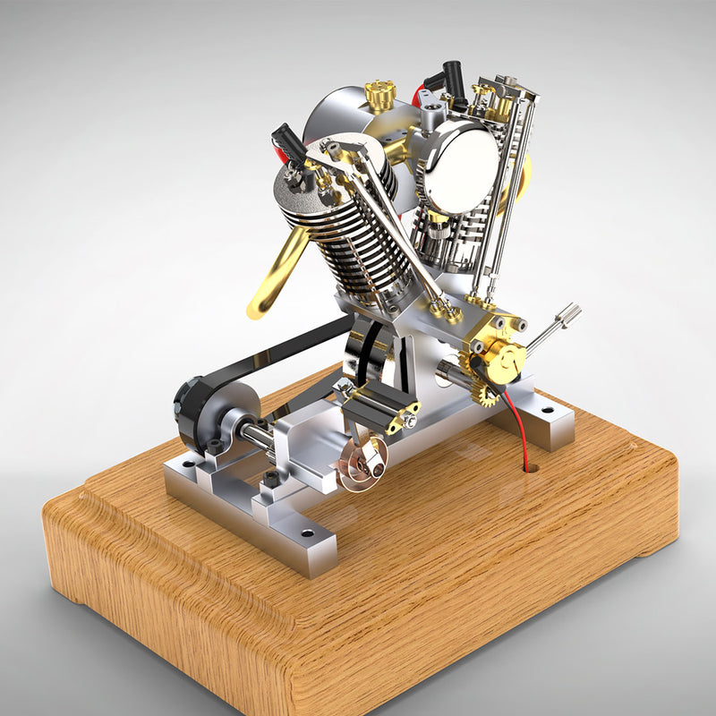 MUSA Hoglet Mini V-twin Engine  V2 Gasoline 4-Stroke Engine Motorcycle With Kickstarter - stirlingkit