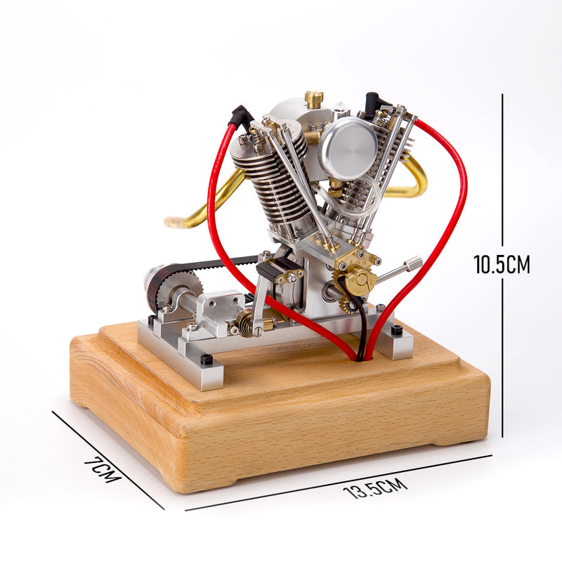 MUSA Hoglet Mini V-twin Engine  V2 Gasoline 4-Stroke Engine Motorcycle With Kickstarter - stirlingkit