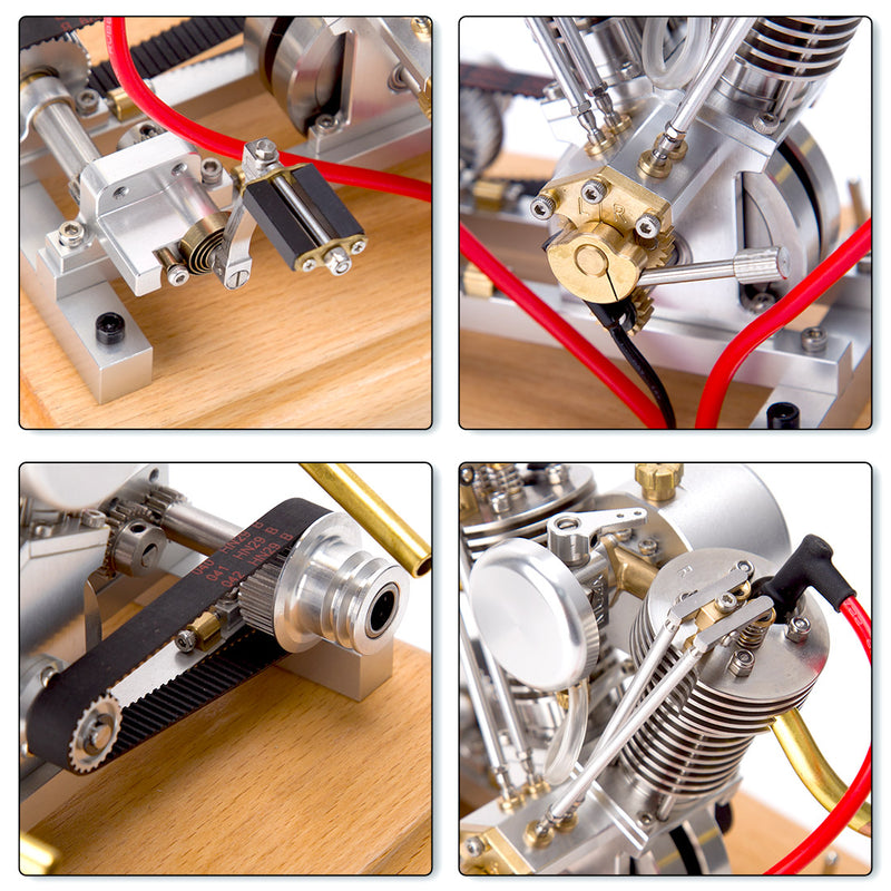 MUSA Hoglet Mini V-twin Engine  V2 Gasoline 4-Stroke Engine Motorcycle With Kickstarter - stirlingkit