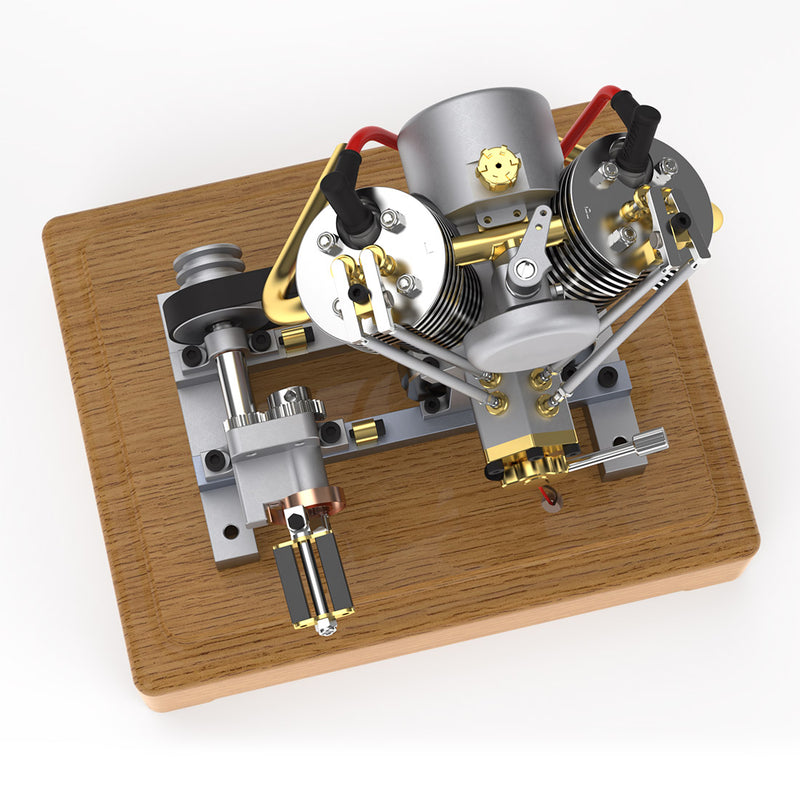 MUSA Hoglet Mini V-twin Engine  V2 Gasoline 4-Stroke Engine Motorcycle With Kickstarter - stirlingkit