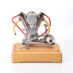 MUSA Hoglet Mini V-twin Engine  V2 Gasoline 4-Stroke Engine Motorcycle With Kickstarter - stirlingkit
