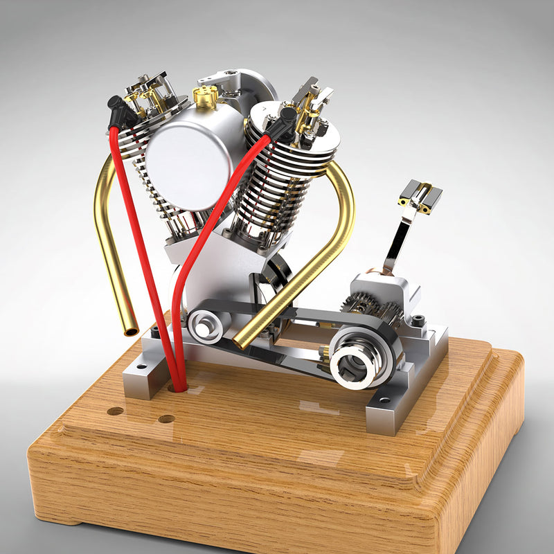 MUSA Hoglet Mini V-twin Engine  V2 Gasoline 4-Stroke Engine Motorcycle With Kickstarter - stirlingkit