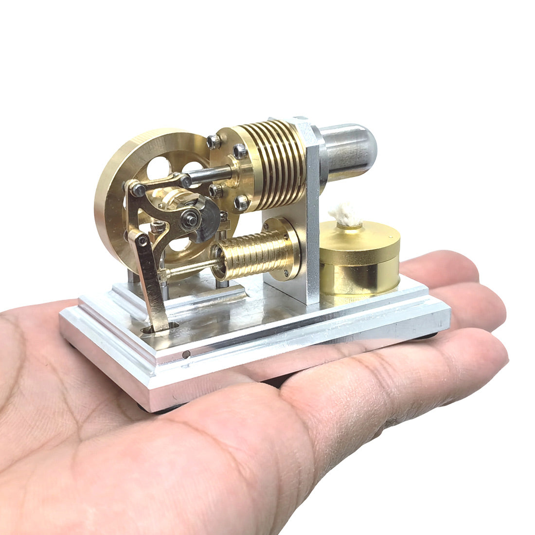 OKMO J06F α-Type Opposed Stirling Hot Air Engine Mini Pocket Size Engine Model STEM - stirlingkit