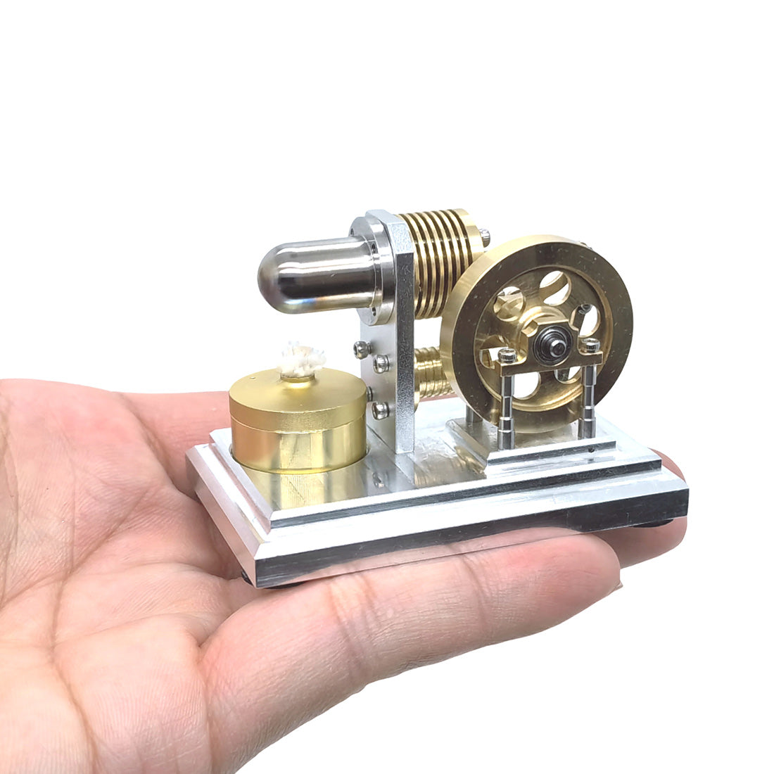 OKMO J06F α-Type Opposed Stirling Hot Air Engine Mini Pocket Size Engine Model STEM - stirlingkit