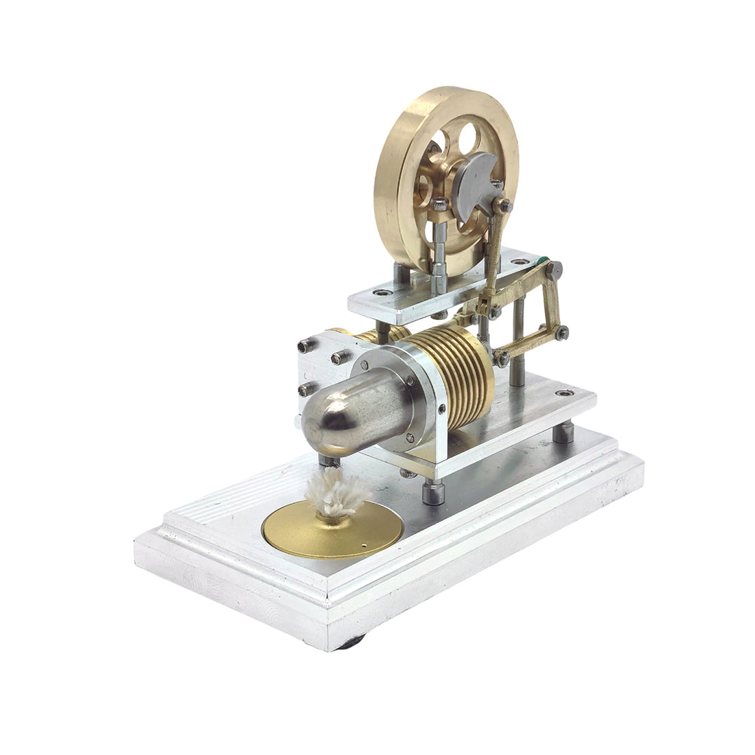 OKMO J06G α-Type Horizontal Opposed Hot Air Stirling Engine Model Super Mini STEM Science Toy - stirlingkit
