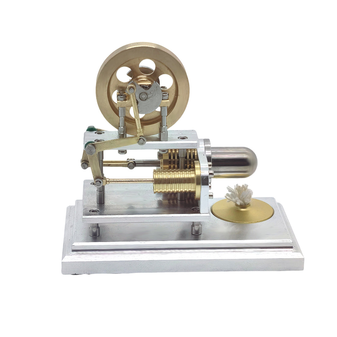 OKMO J06G α-Type Horizontal Opposed Hot Air Stirling Engine Model Super Mini STEM Science Toy - stirlingkit