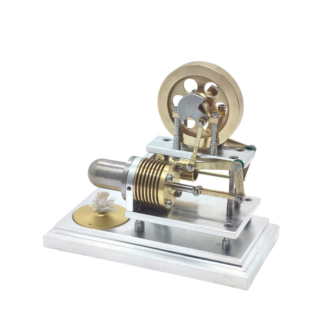 OKMO J06G α-Type Horizontal Opposed Hot Air Stirling Engine Model Super Mini STEM Science Toy - stirlingkit