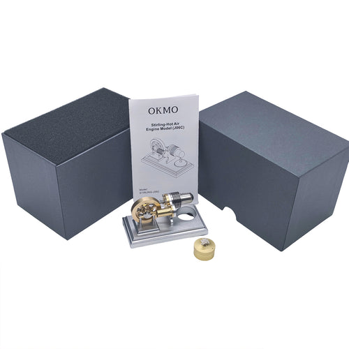 OKMO Super Mini γ-Type Horizontal Hot Air Stirling Engine Model STEM Toy J06C - stirlingkit