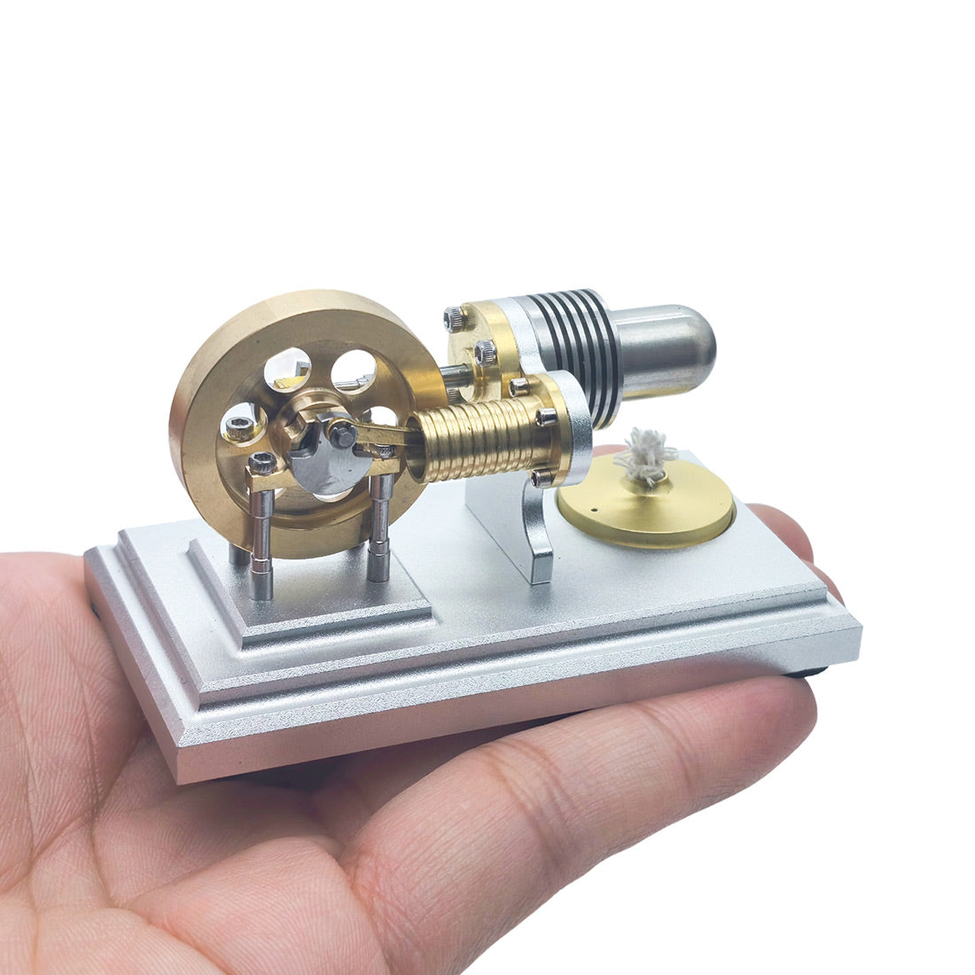 OKMO Super Mini γ-Type Horizontal Hot Air Stirling Engine Model STEM Toy J06C - stirlingkit