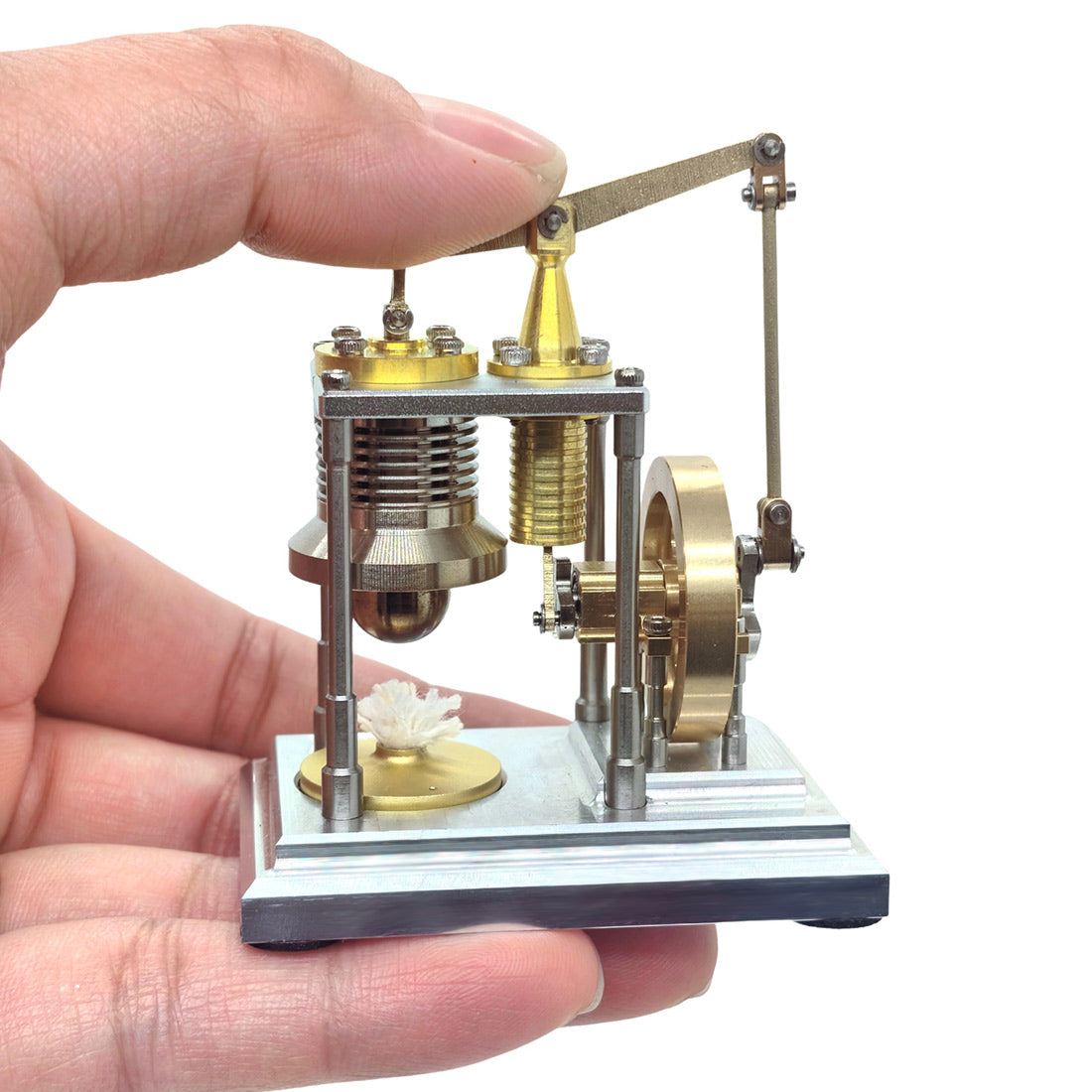 OKMO Super Mini γ-Type Vertical Balance Hot Air Stirling Engine Model STEM Toy J06D - stirlingkit