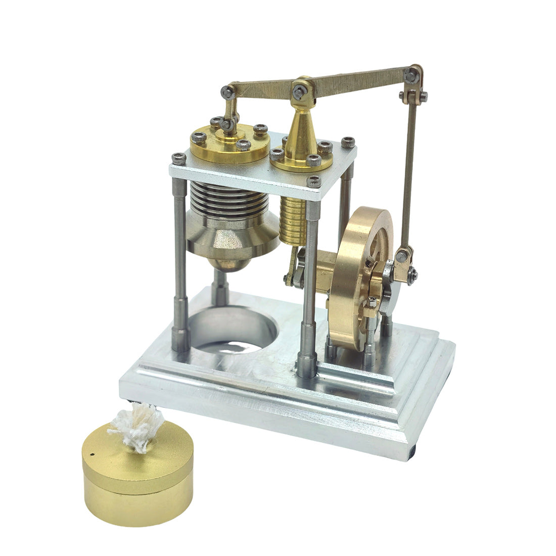 OKMO Super Mini γ-Type Vertical Balance Hot Air Stirling Engine Model STEM Toy J06D - stirlingkit