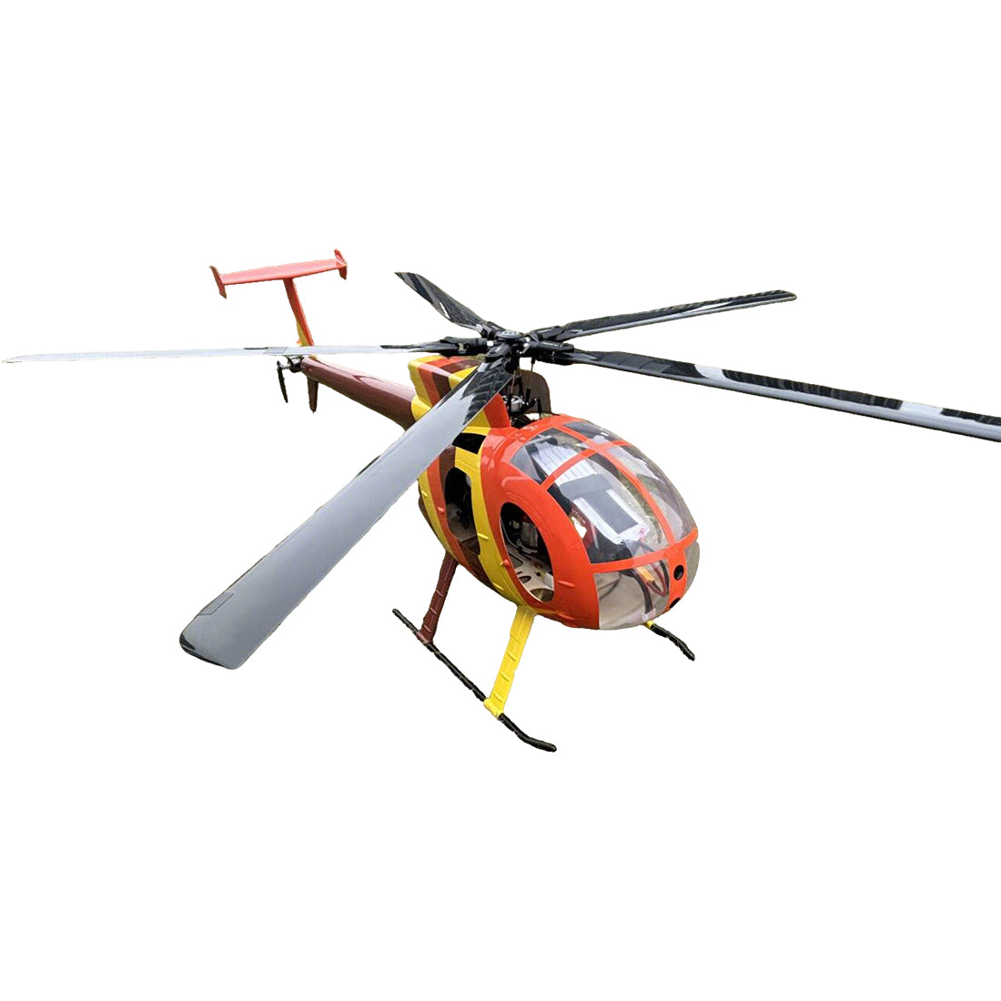 FLISHRC FL500 AH-6 Little Bird Super Large Scale RC Helicopter Model 500-Class 2.4G 6CH with L7 Flight Controller RTF - stirlingkit