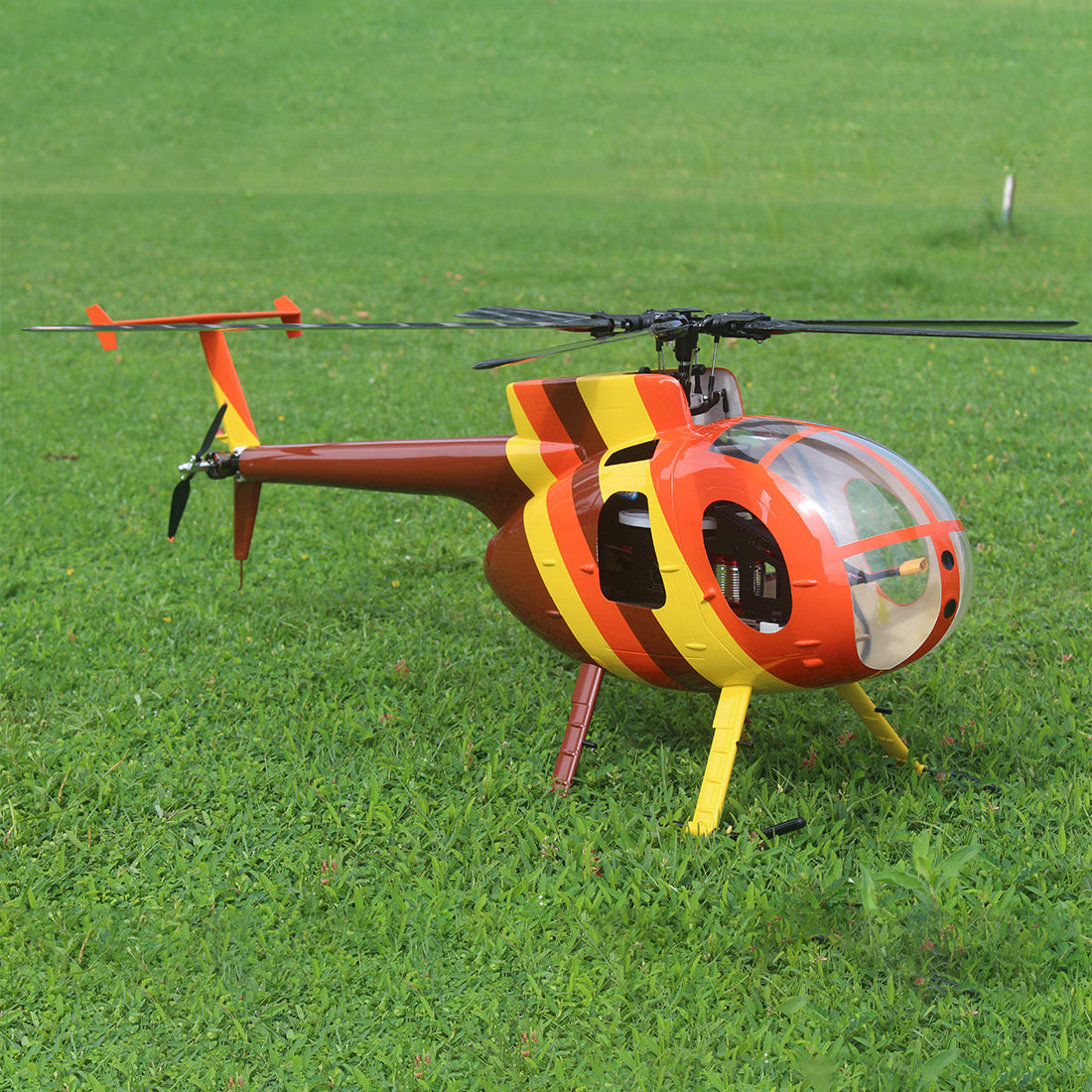 FLISHRC FL500 AH-6 Little Bird Super Large Scale RC Helicopter Model 500-Class 2.4G 6CH with L7 Flight Controller RTF - stirlingkit