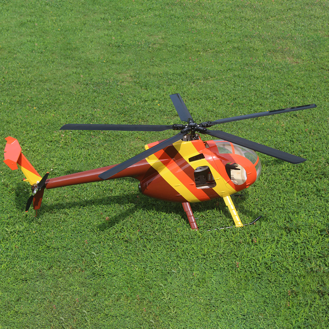 FLISHRC FL500 AH-6 Little Bird Super Large Scale RC Helicopter Model 500-Class 2.4G 6CH with L7 Flight Controller RTF - stirlingkit