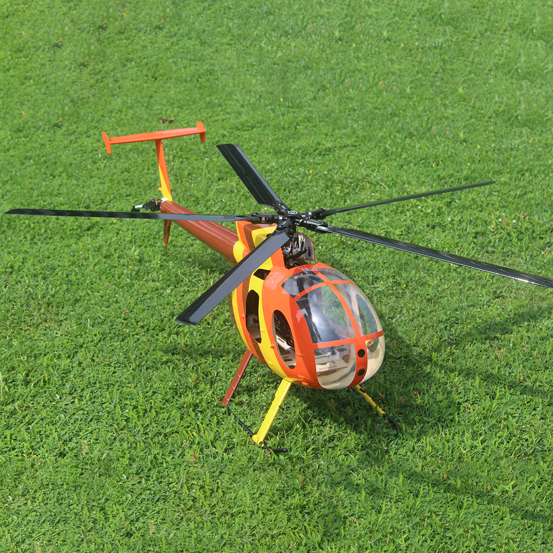 FLISHRC FL500 AH-6 Little Bird Super Large Scale RC Helicopter Model 500-Class 2.4G 6CH with L7 Flight Controller RTF - stirlingkit