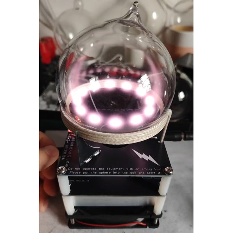 Pink Plasma Ring Sphere Plasma Globe Science Toy 10MHz - stirlingkit