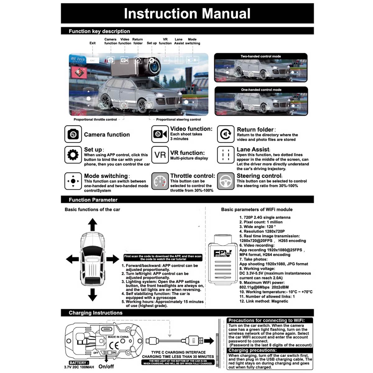 WL Fully Functional MICRO RC Car With FPV World Smallest RC Car 1/64 APP-Controlled - stirlingkit