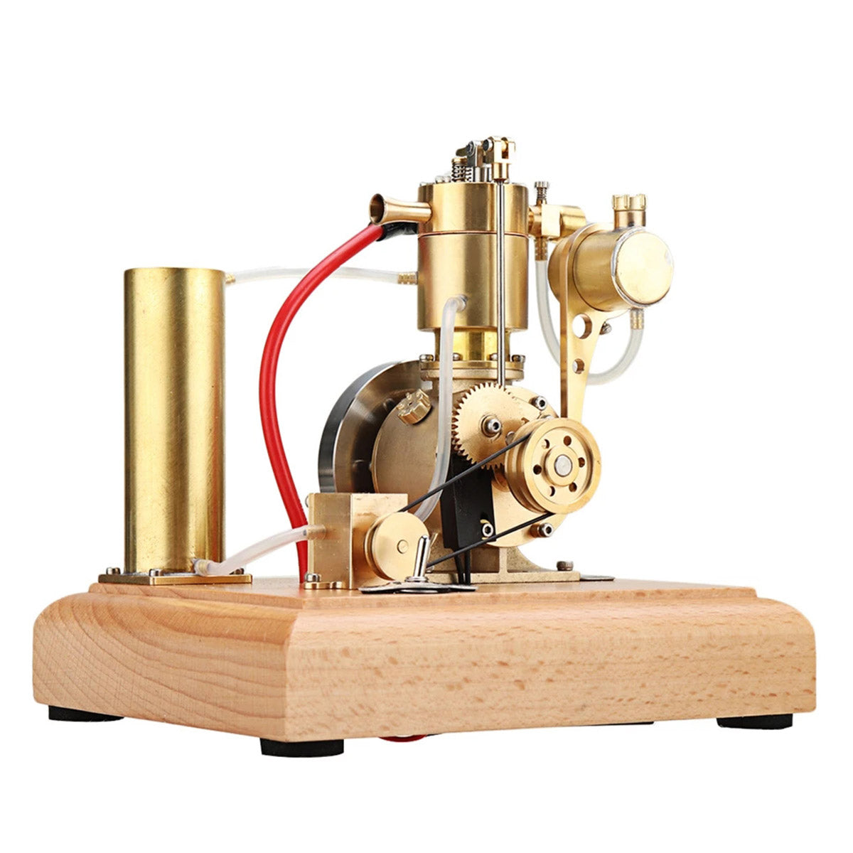 Portable Miniature Single Cylinder Gas Engine Model with Water Pump M18