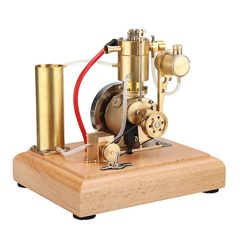 Portable Miniature Single Cylinder Gas Engine Model with Water Pump M18