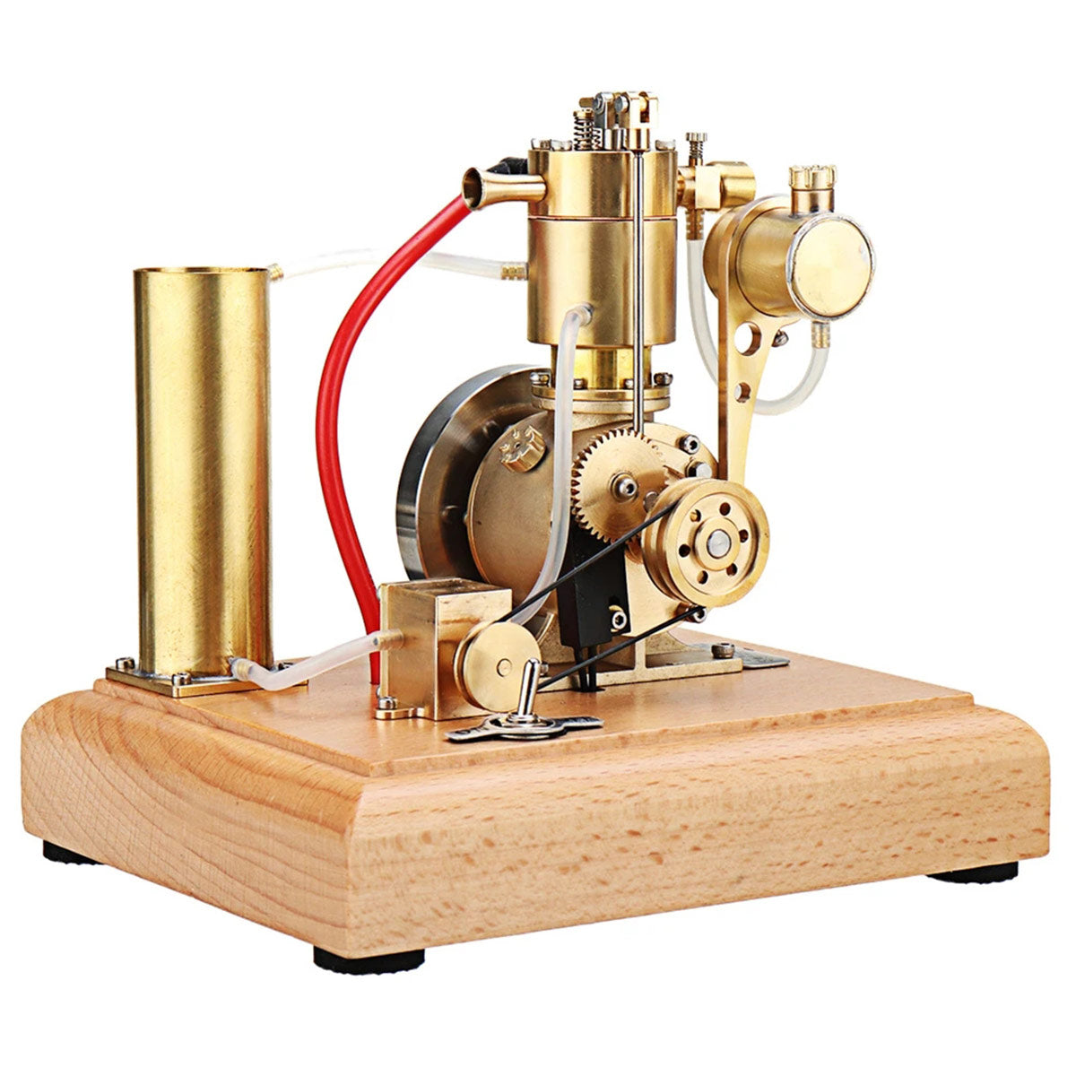 Portable Miniature Single Cylinder Gas Engine Model with Water Pump M18