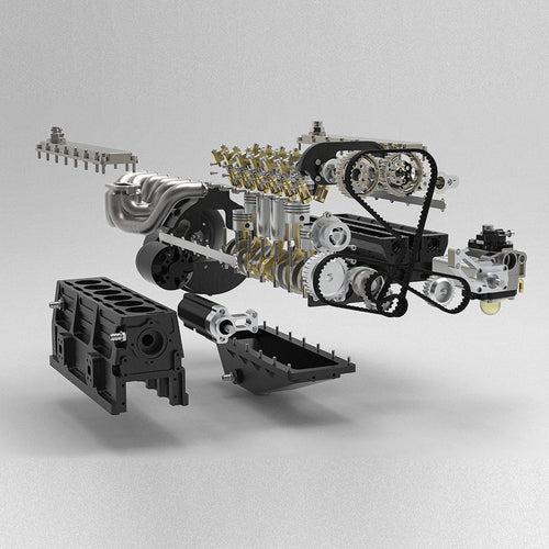Enjomor 28cc Inline-6 DOHC Gas Engine Model (Water-Cooled, 4-Stroke ...