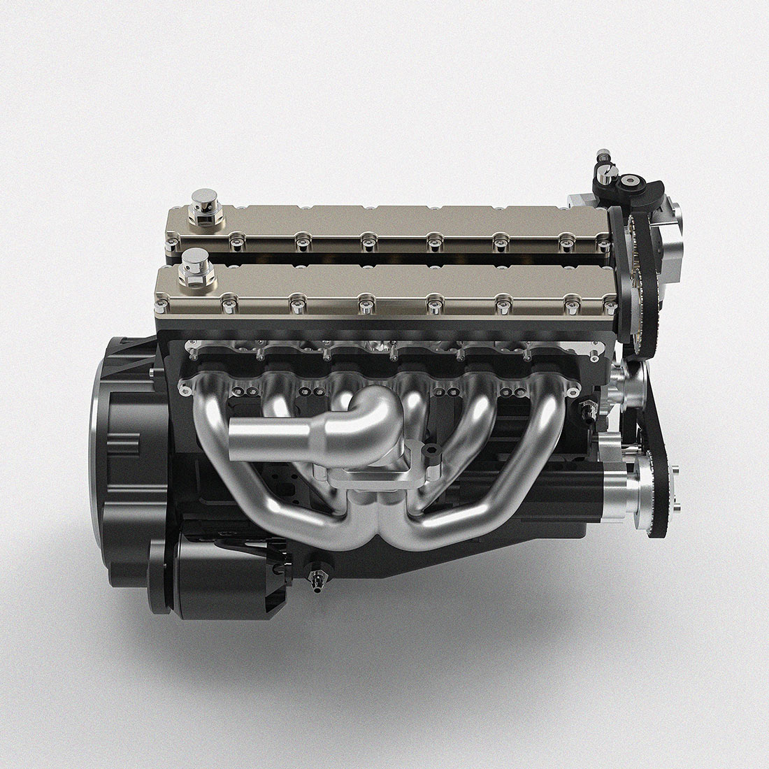Enjomor 28cc Inline-6 DOHC Gas Engine Model (Water-Cooled, 4-Stroke, Electric Start) - stirlingkit