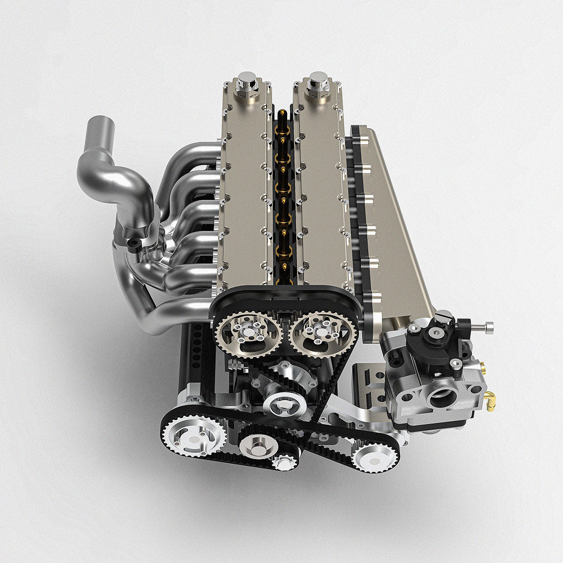Enjomor 28cc Inline-6 DOHC Gas Engine Model (Water-Cooled, 4-Stroke, Electric Start) - stirlingkit