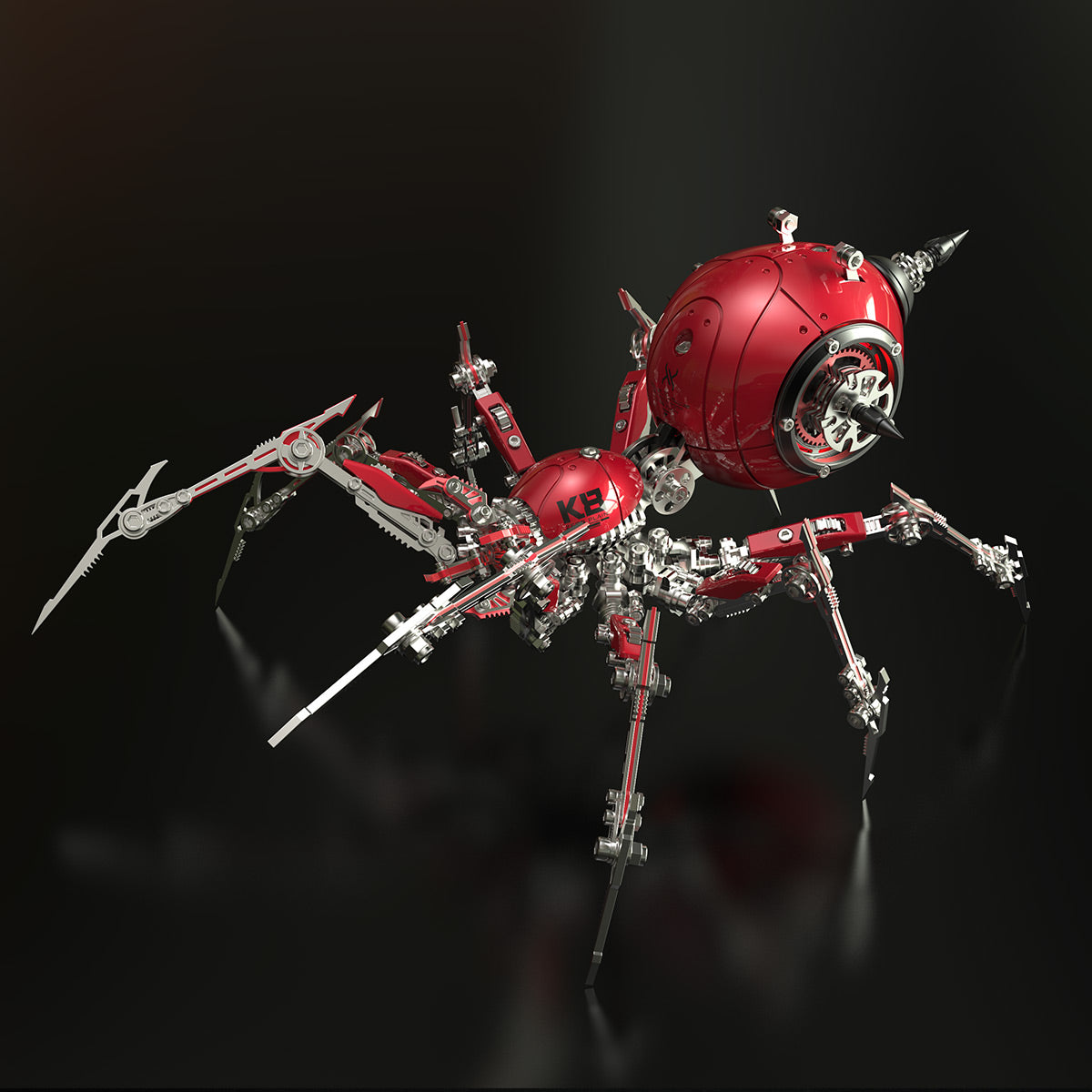 Punk 3D Metal War Spider King Assembly Mechanical Fantasy Model Building Kits - stirlingkit