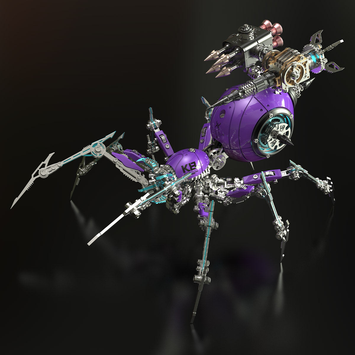 Punk 3D Metal War Spider King Assembly Mechanical Fantasy Model Building Kits - stirlingkit