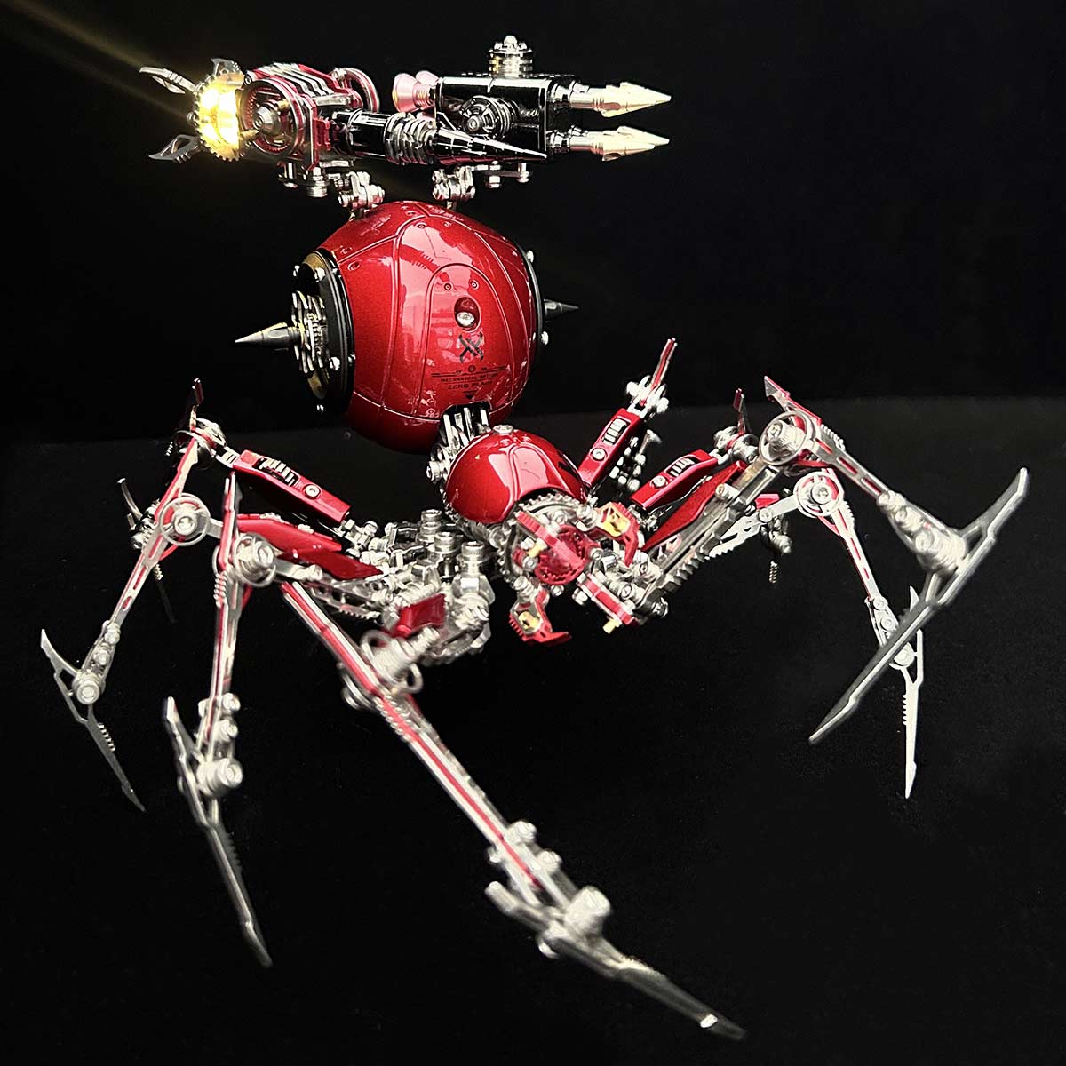 Punk 3D Metal War Spider King Assembly Mechanical Fantasy Model Building Kits - stirlingkit