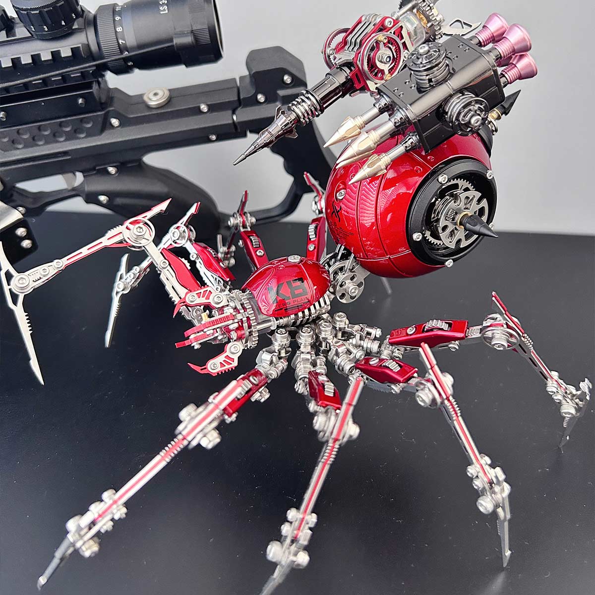 Punk 3D Metal War Spider King Assembly Mechanical Fantasy Model Building Kits - stirlingkit