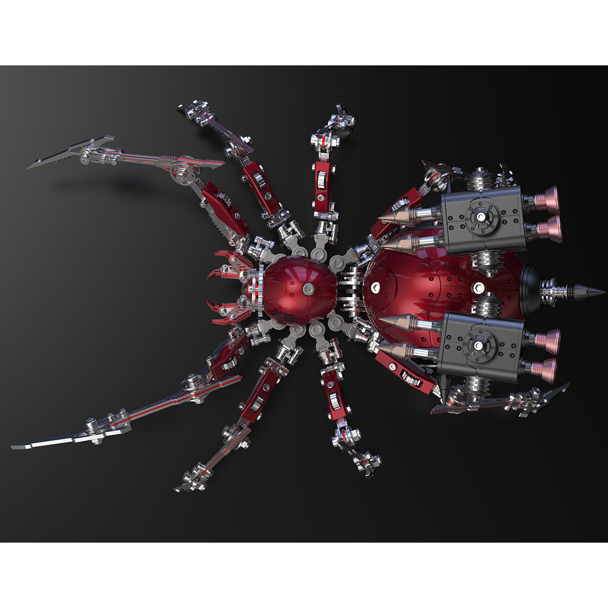 Punk 3D Metal War Spider King Assembly Mechanical Fantasy Model Building Kits - stirlingkit