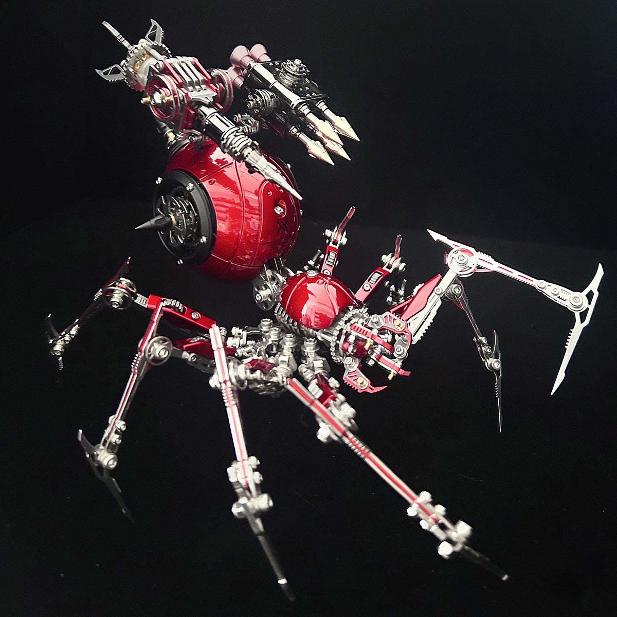 Punk 3D Metal War Spider King Assembly Mechanical Fantasy Model Building Kits - stirlingkit