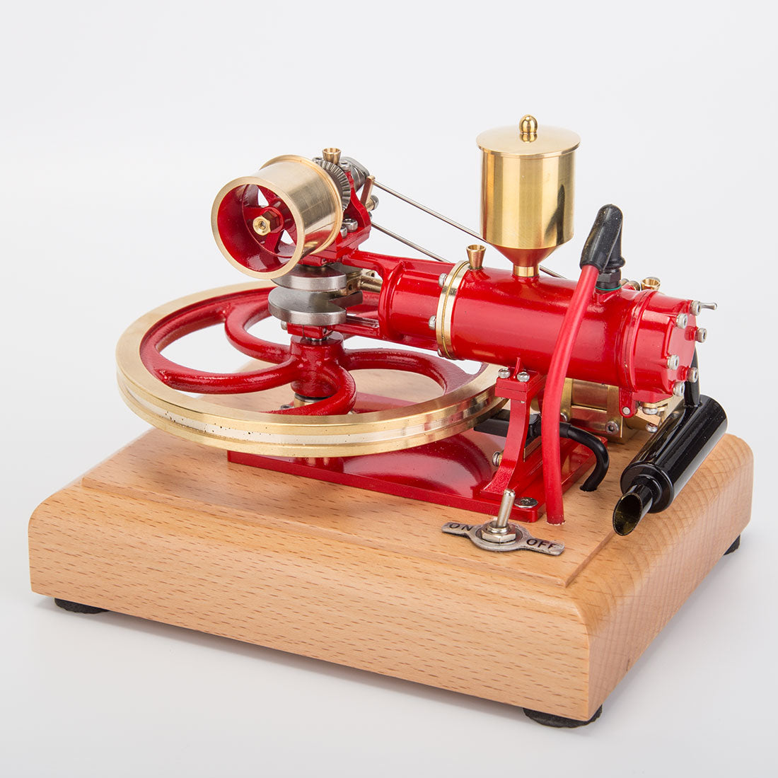R18 Gas-powered Red 3-wheel Motor World 1st Car Engine Three Wheeler IC Engine Model - stirlingkit