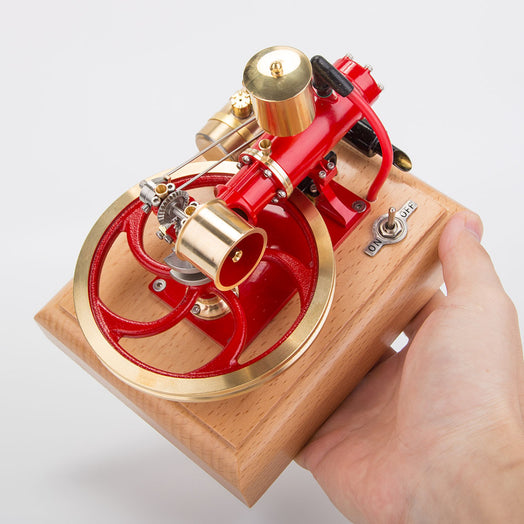 R18 Gas-powered Red 3-wheel Motor World 1st Car Engine Three Wheeler IC Engine Model - stirlingkit