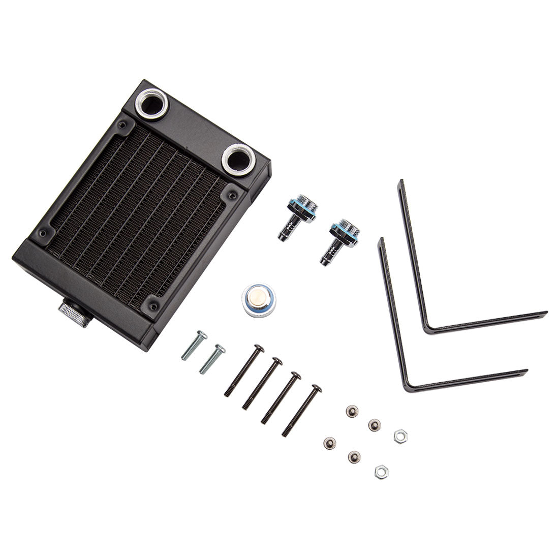 Radiator Tank Water Outlet Assembly with Bracket Kit for CISON L4 & Cison V8-440 Engine Models - stirlingkit
