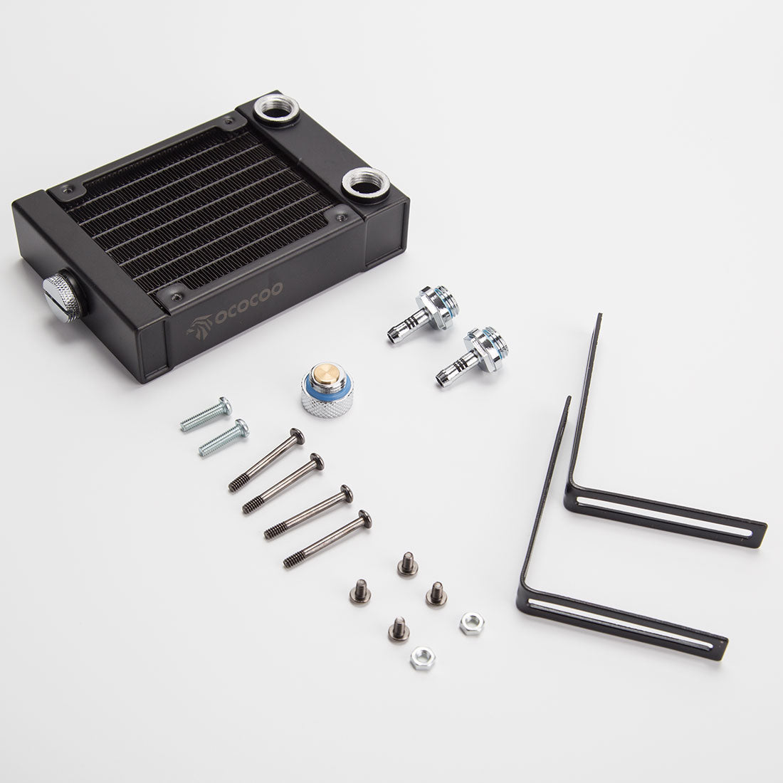 Radiator Tank Water Outlet Assembly with Bracket Kit for CISON L4 & Cison V8-440 Engine Models - stirlingkit