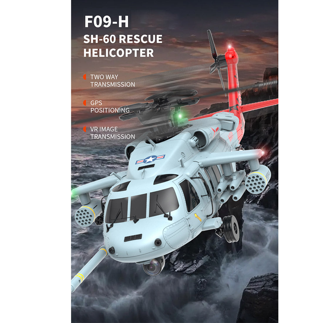 Radio Controlled SH60 Seahawk Helicopter YU XIANG F09-H 1/47 8CH - stirlingkit