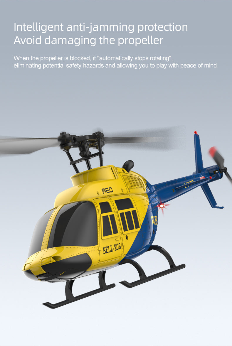 RC ERA A60 BELL 206 Mini Optical Flow RC Helicopter Model for Beginner RTF 90-Class 2.4G 4CH 1/42 - stirlingkit