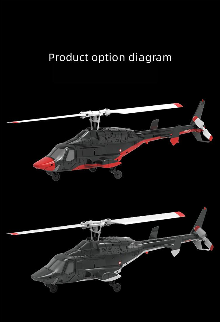 RC ERA A61 Micro RC Airwolf Helicopter 1/53 Scale Gyro with Optical Flow Altitude Hold RTF