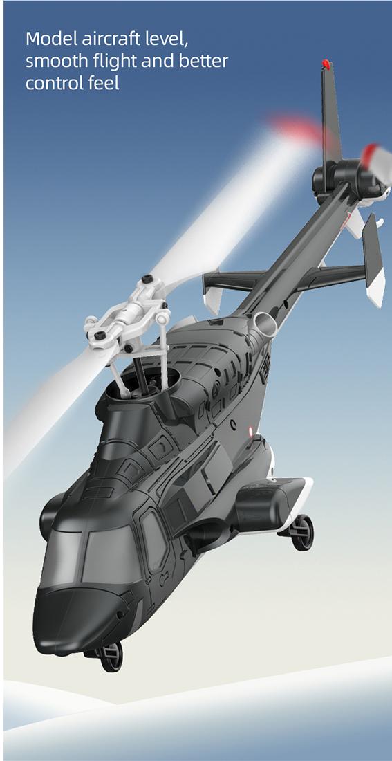 RC ERA A61 Micro RC Airwolf Helicopter 1/53 Scale Gyro with Optical Flow Altitude Hold RTF - stirlingkit