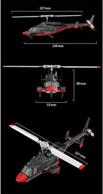 RC ERA A61 Micro RC Airwolf Helicopter 1/53 Scale Gyro with Optical Flow Altitude Hold RTF