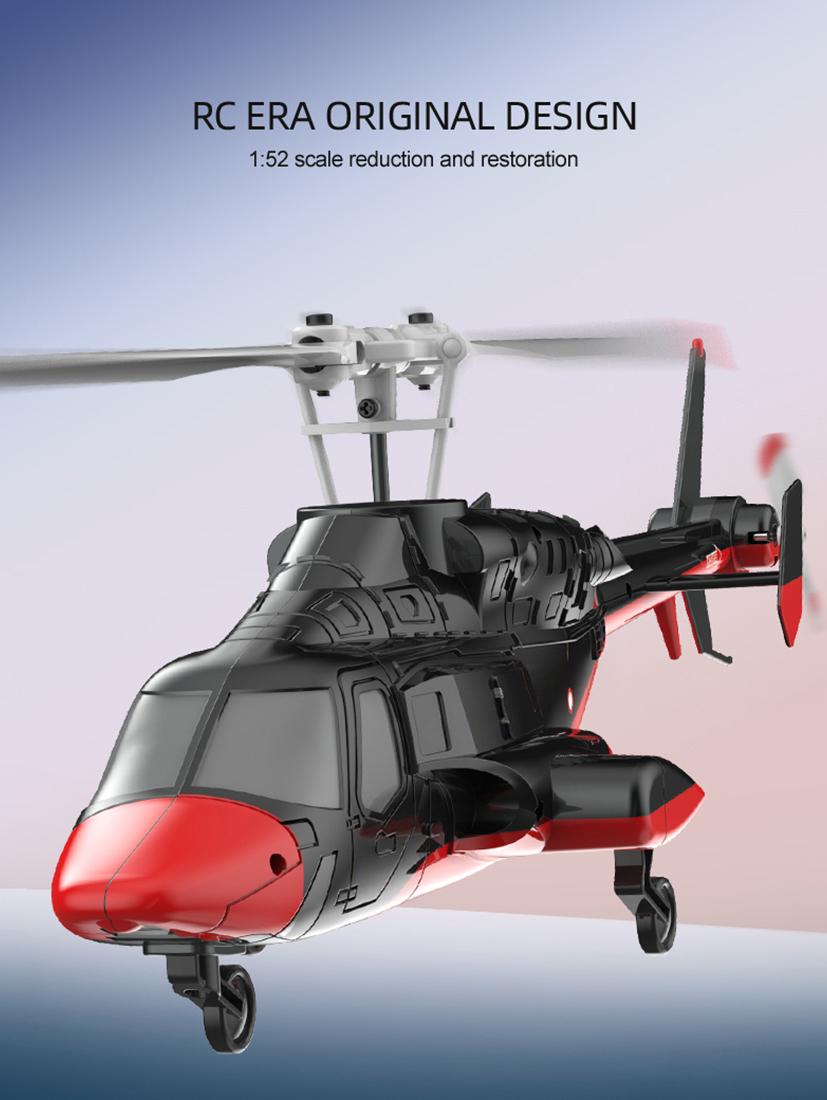 RC ERA A61 Micro RC Airwolf Helicopter 1/53 Scale Gyro with Optical Flow Altitude Hold RTF - stirlingkit