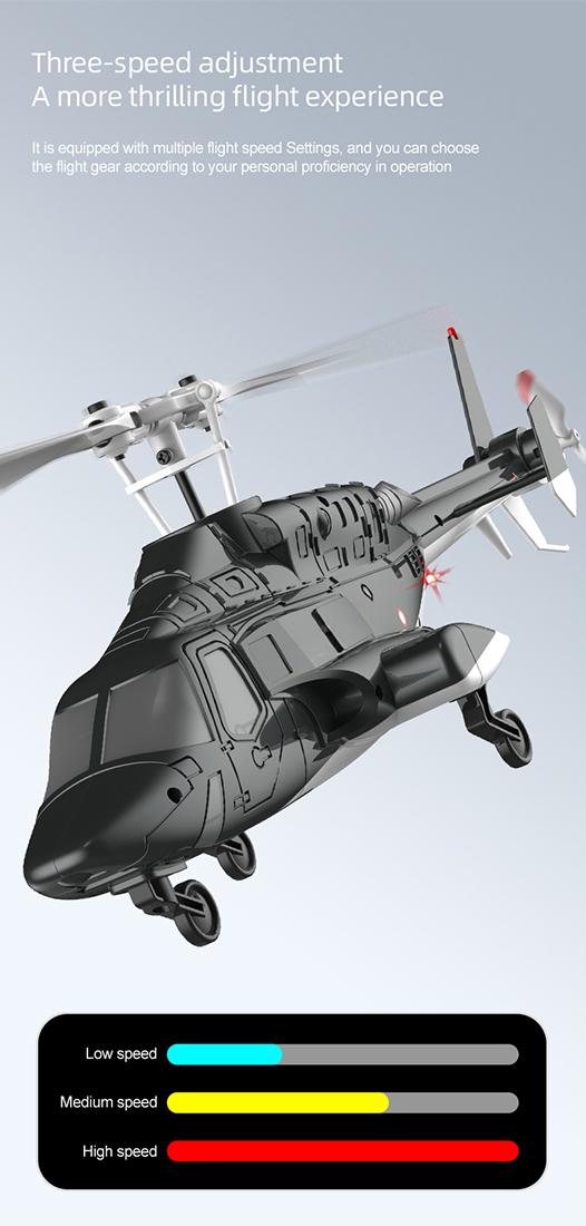 RC ERA A61 Micro RC Airwolf Helicopter 1/53 Scale Gyro with Optical Flow Altitude Hold RTF - stirlingkit