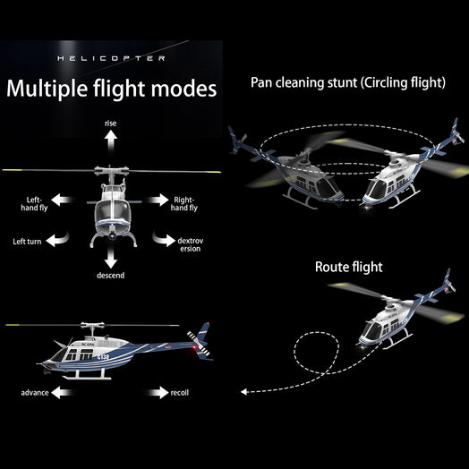 RC ERA C138 206 RC Helicopter 2.4G 6CH 1/33 Scale No Aileron Helicopter with Altitude Hold - stirlingkit